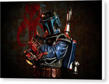 Load image into Gallery viewer, Jango Fett - Mandolorian Crest Portrait - Canvas Print