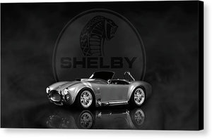 Shelby Cobra 447 Black White - Canvas Print