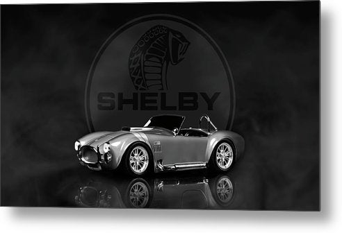 Shelby Cobra 447 Black White - Metal Print