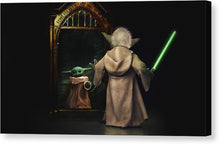 Load image into Gallery viewer, Yoda, Baby Yoda Vs. Harry Potter - Canvas Print
