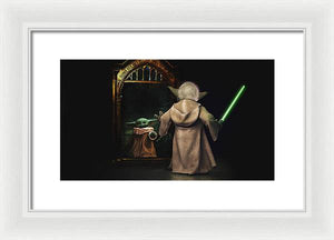 Yoda, Baby Yoda Vs. Harry Potter - Framed Print