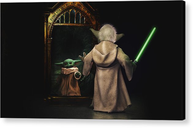 Yoda, Baby Yoda Vs. Harry Potter - Acrylic Print