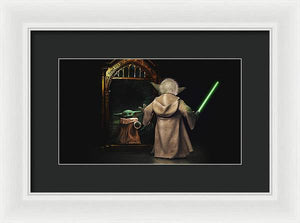 Yoda, Baby Yoda Vs. Harry Potter - Framed Print
