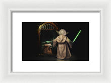 Load image into Gallery viewer, Yoda, Baby Yoda Vs. Harry Potter - Framed Print
